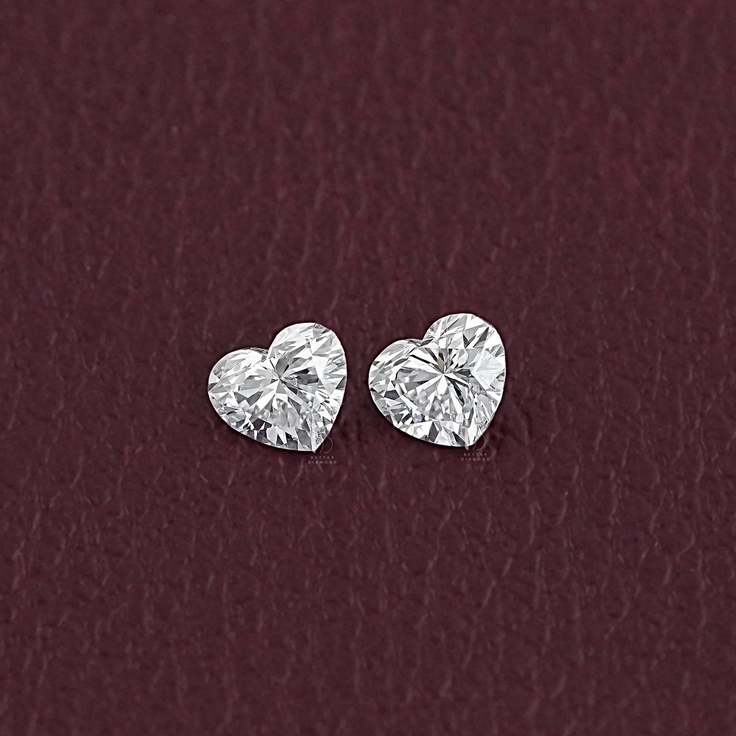 Brilliant Heart Cut Lab Grown Diamond Pair