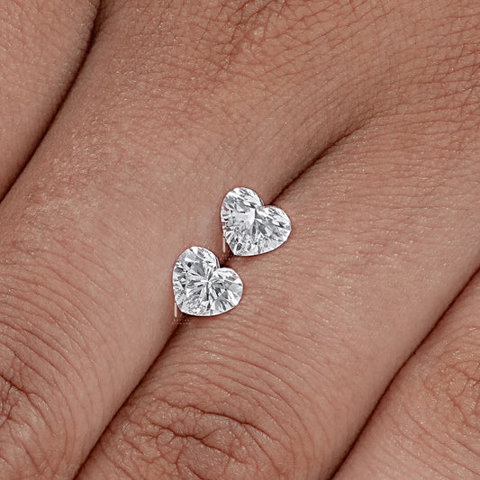 Brilliant Heart Cut Lab Grown Diamond Pair