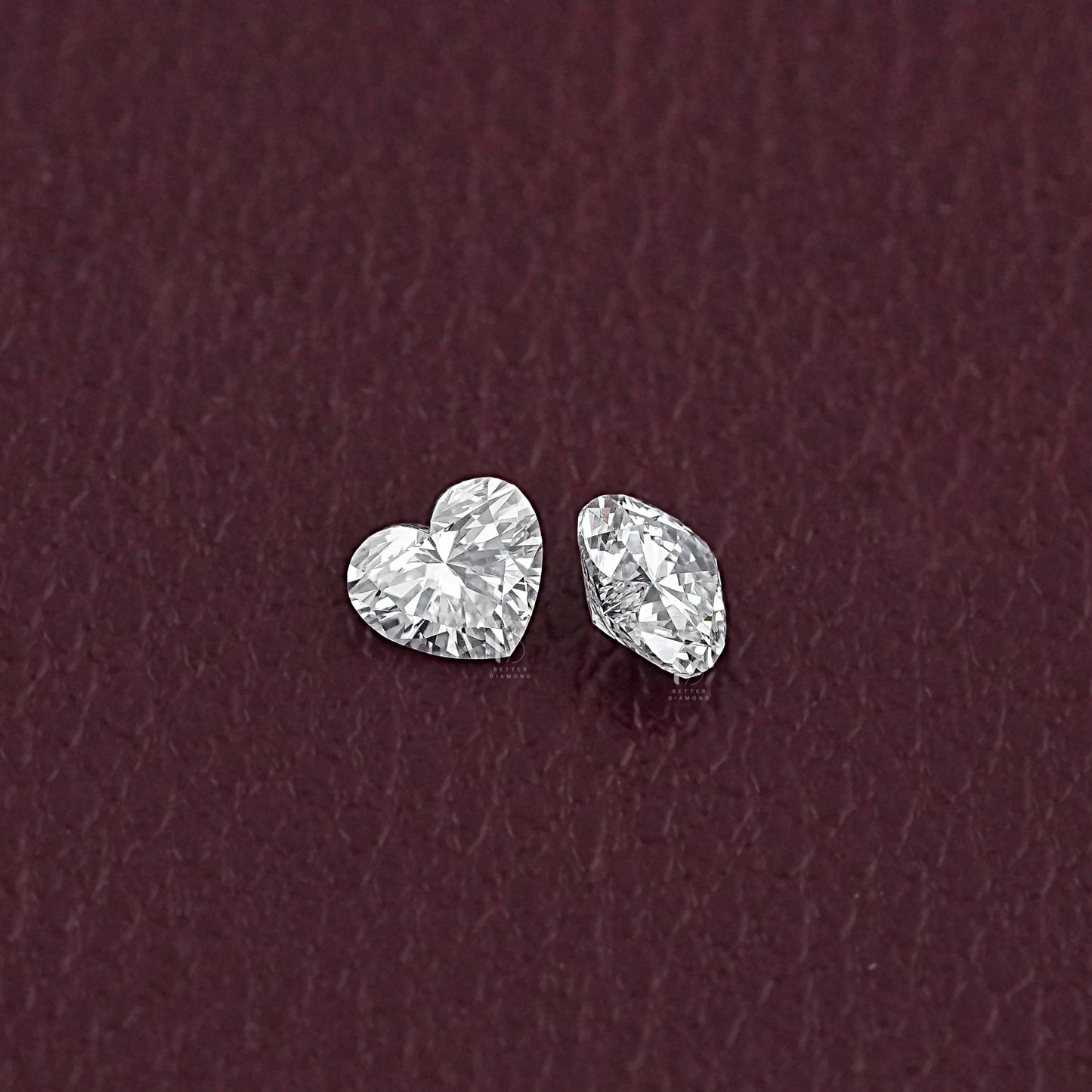 Brilliant Heart Cut Lab Grown Diamond Pair