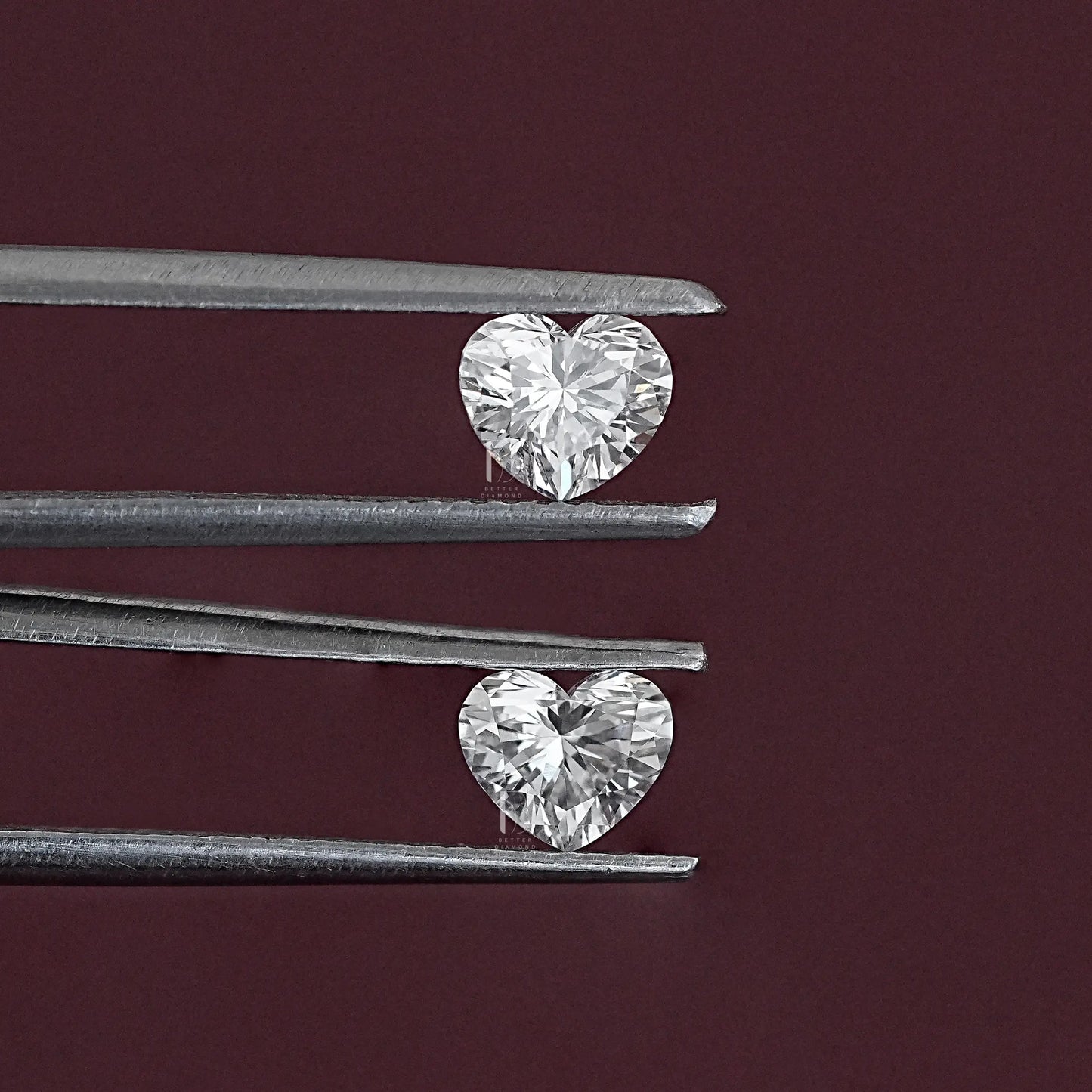 Brilliant Heart Cut Lab Grown Diamond Pair