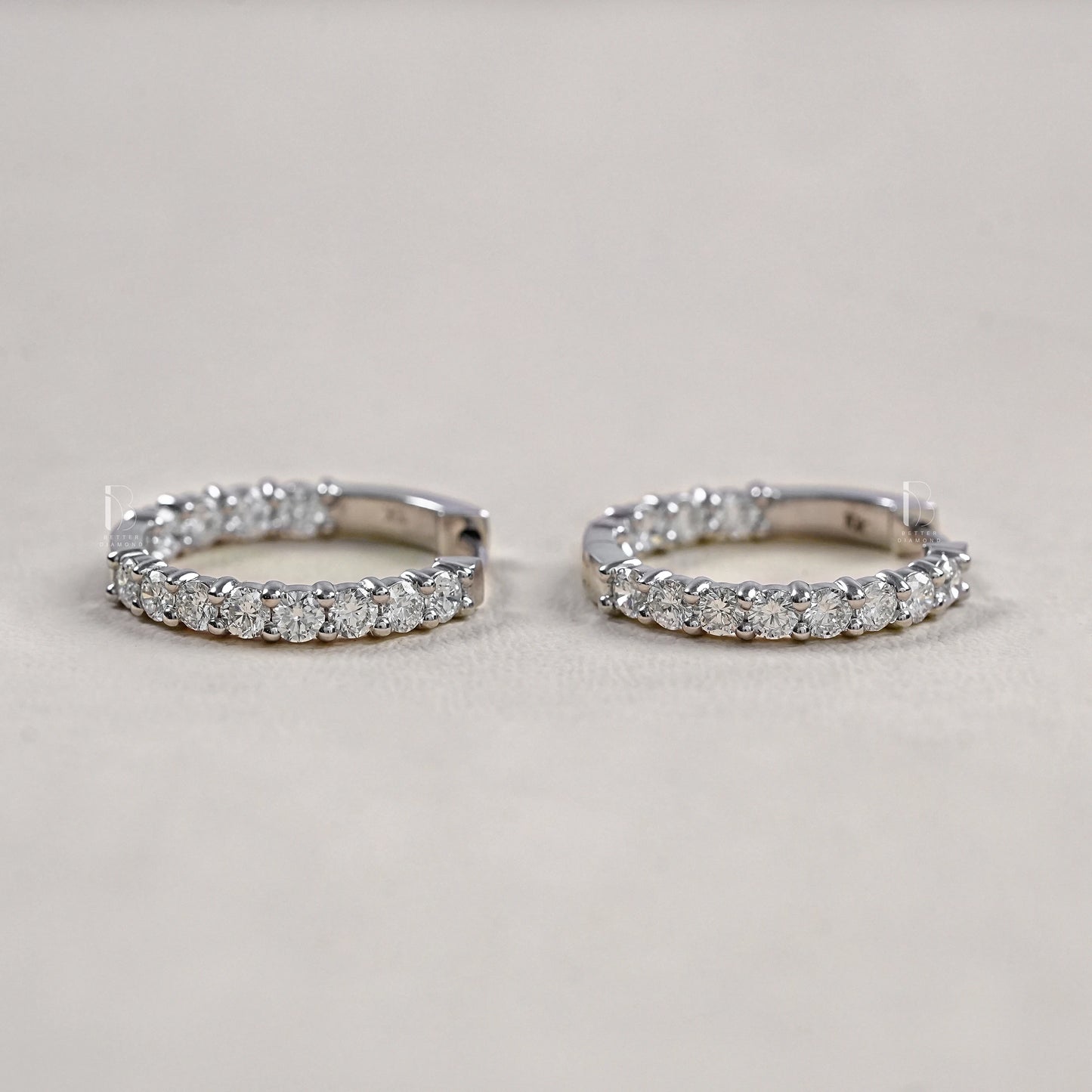 Round Lab Grown Diamond Hoop Earrings