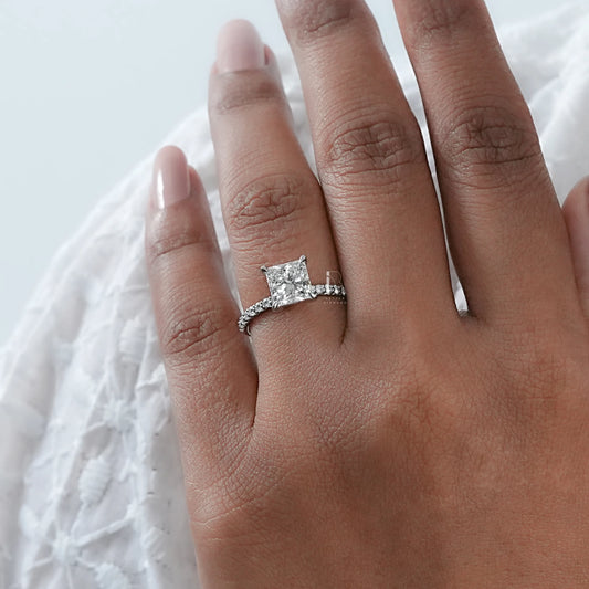 Princess Cut Lab Grown Diamond Solitaire Ring