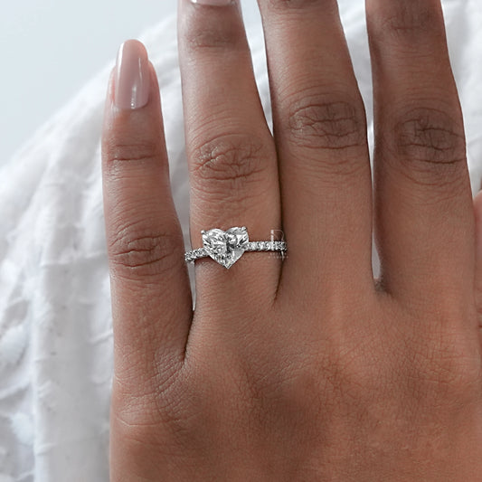 Heart Cut Lab Grown Diamond Solitaire Ring