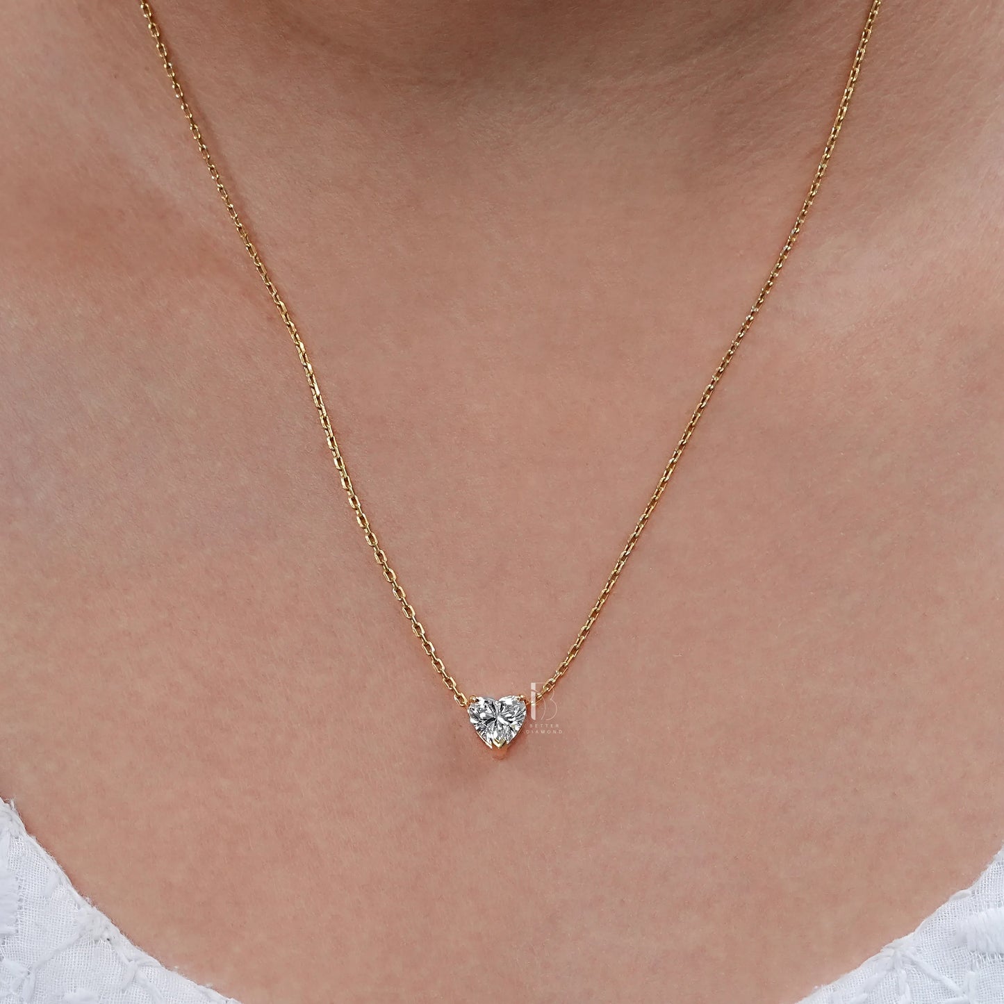 Heart Cut Lab Grown Diamond Pendant