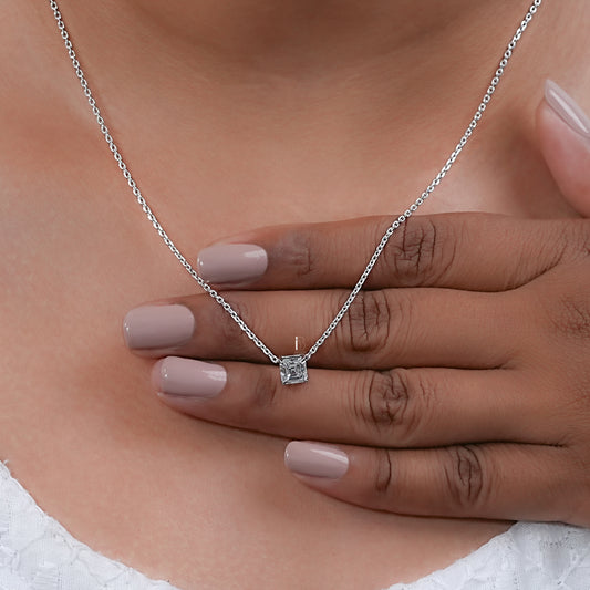 Princess Cut Lab Grown Diamond Pendant