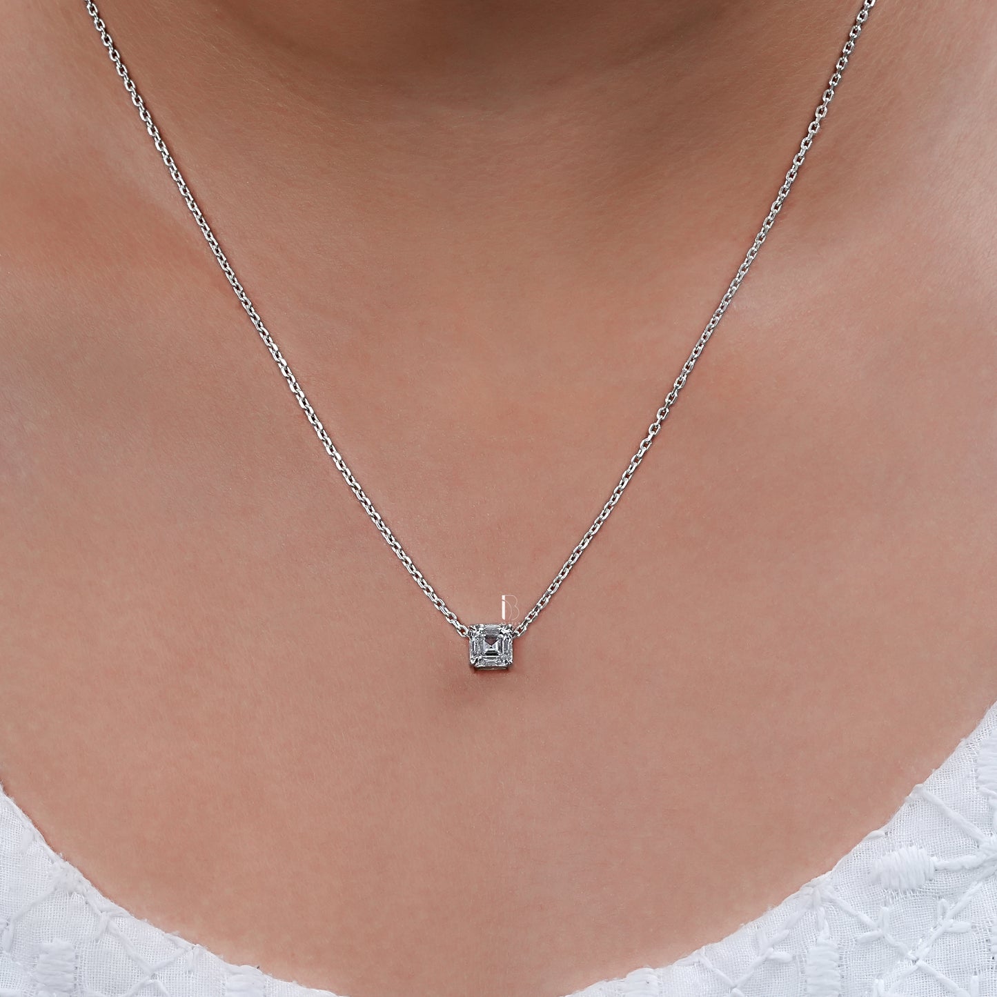 Princess Cut Lab Grown Diamond Pendant