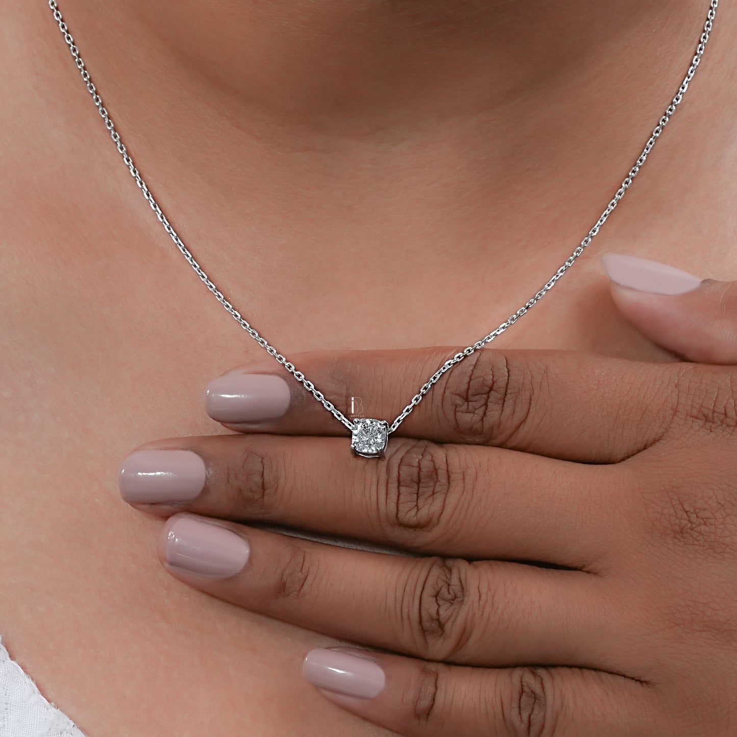 Cushion Cut Lab Grown Diamond Pendant