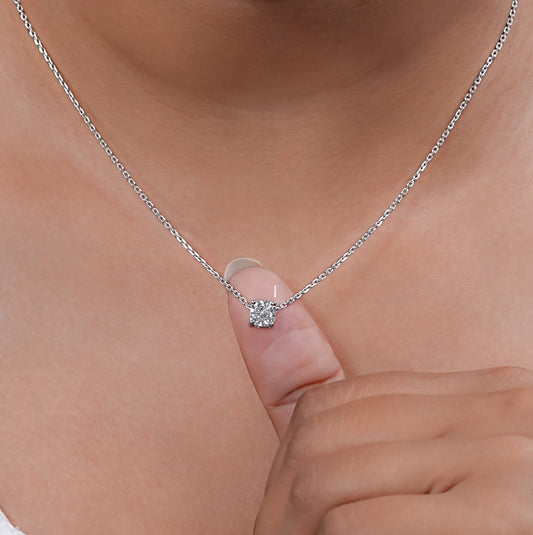 Cushion Cut Lab Grown Diamond Pendant