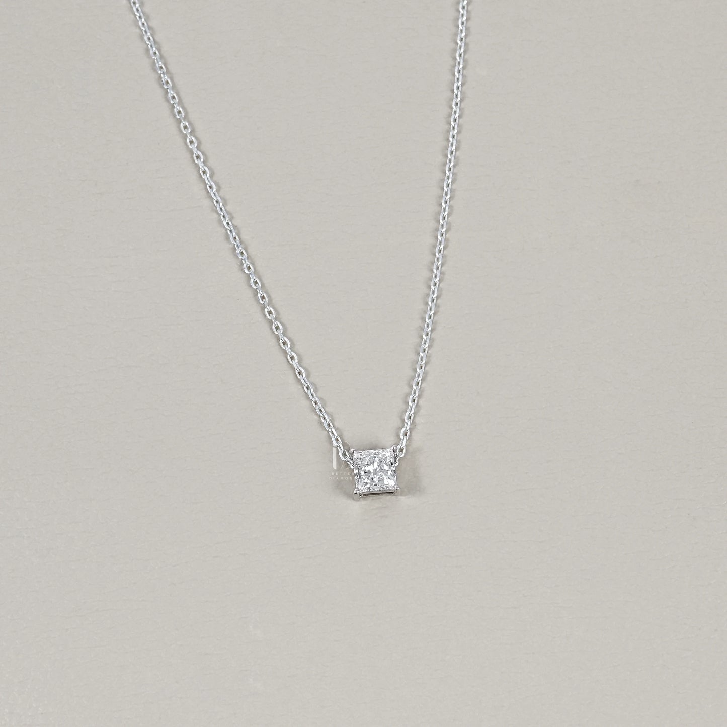 Asscher Cut Lab Grown Diamond Pendant