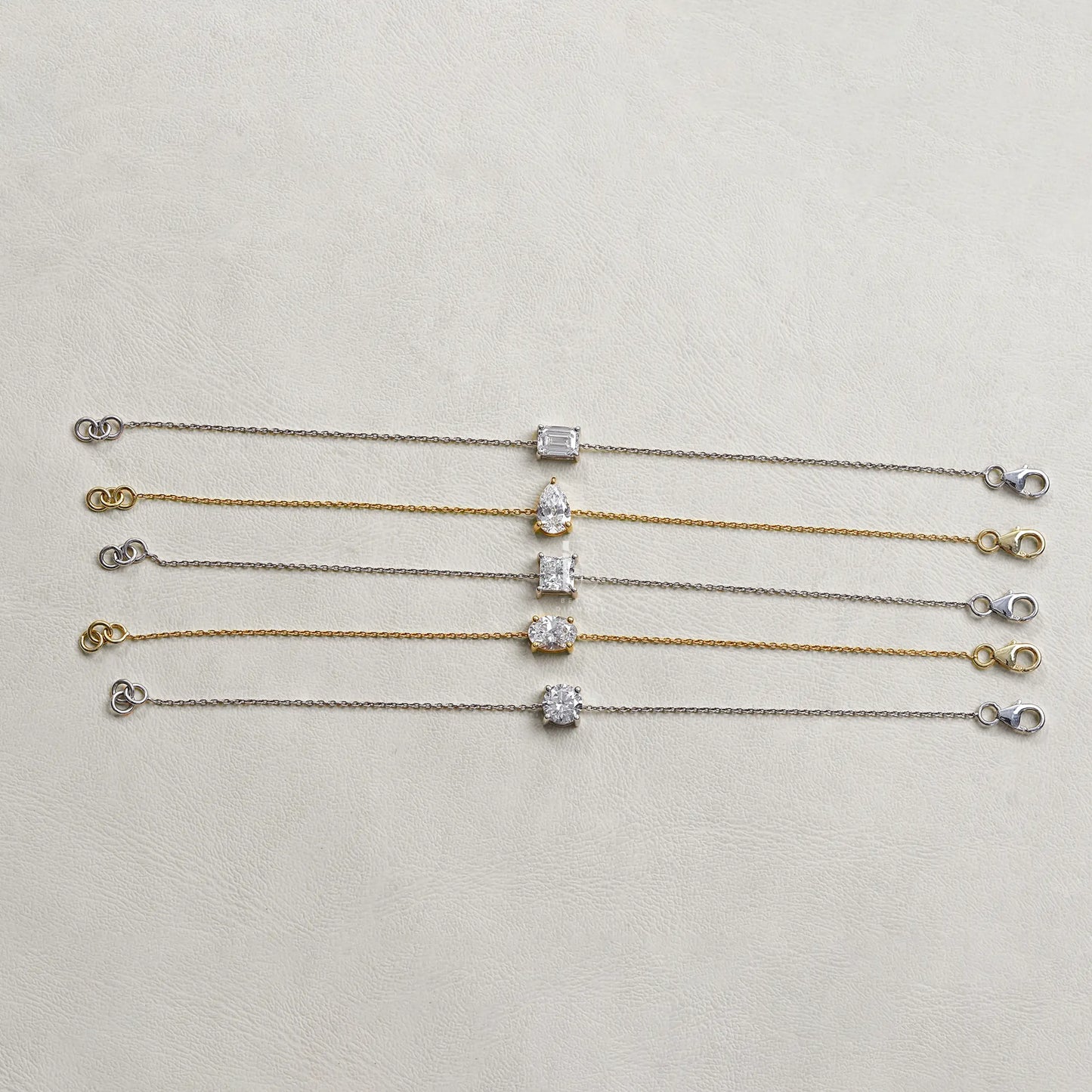 Single Solitaire Lab Diamond Chain Bracelet