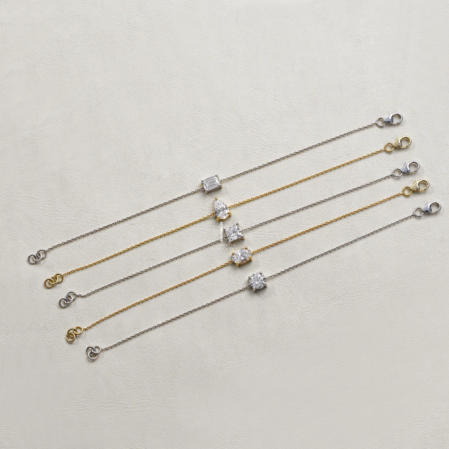Single Solitaire Lab Diamond Chain Bracelet