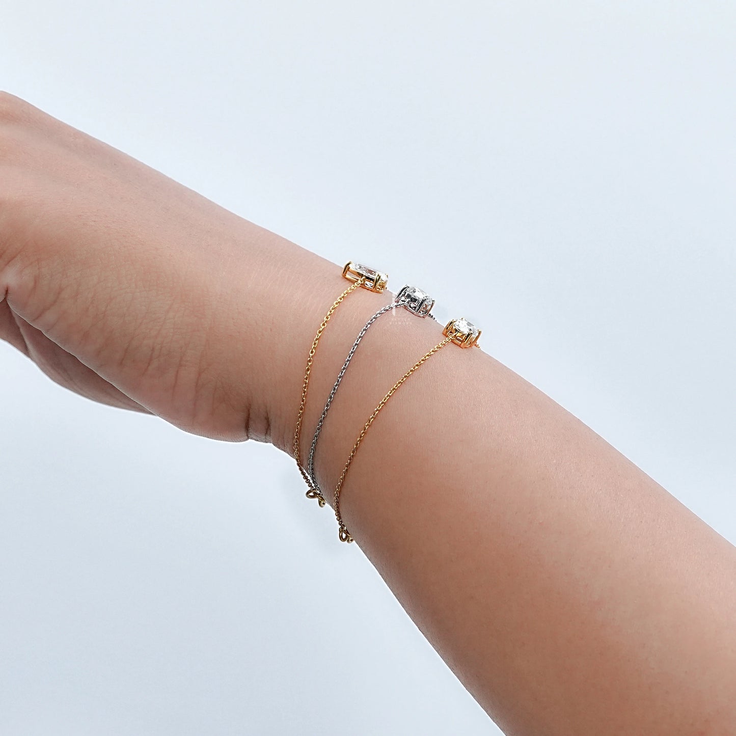 Single Solitaire Lab Diamond Chain Bracelet