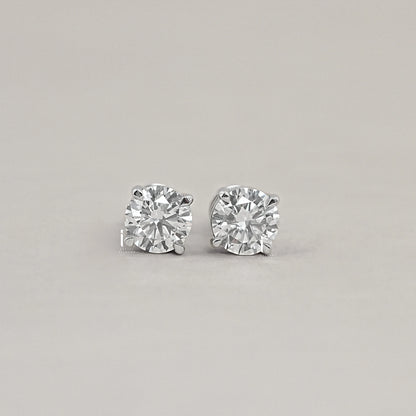 Round Lab Diamond Stud Earrings