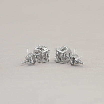 Round Lab Diamond Stud Earrings