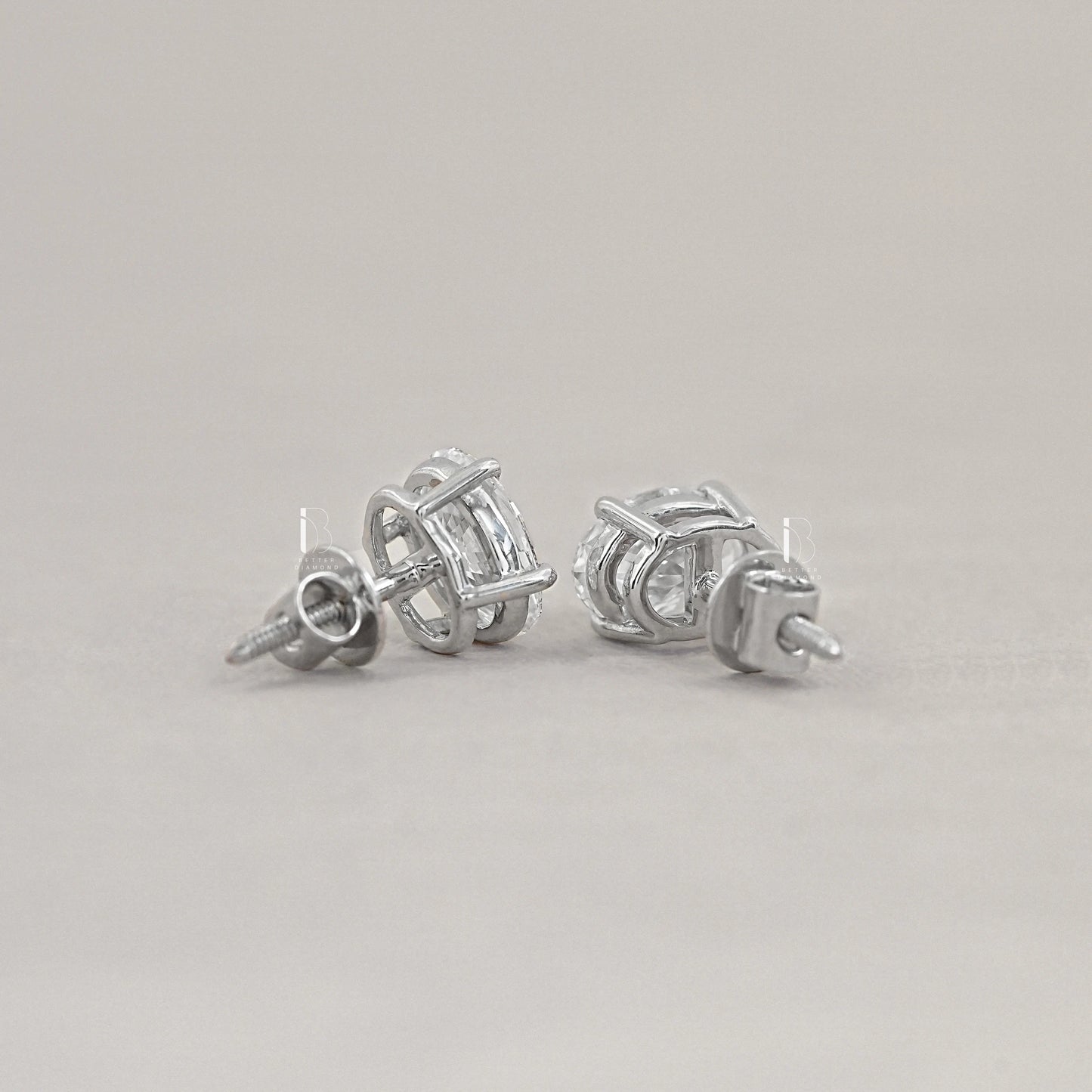 Oval Lab Diamond Stud Earrings