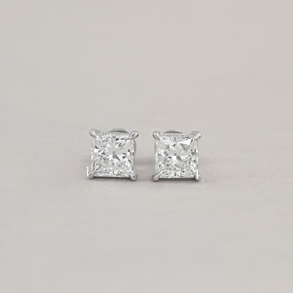 Princess Lab Diamond Stud Earrings
