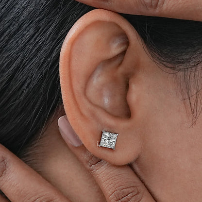 Princess Lab Diamond Stud Earrings