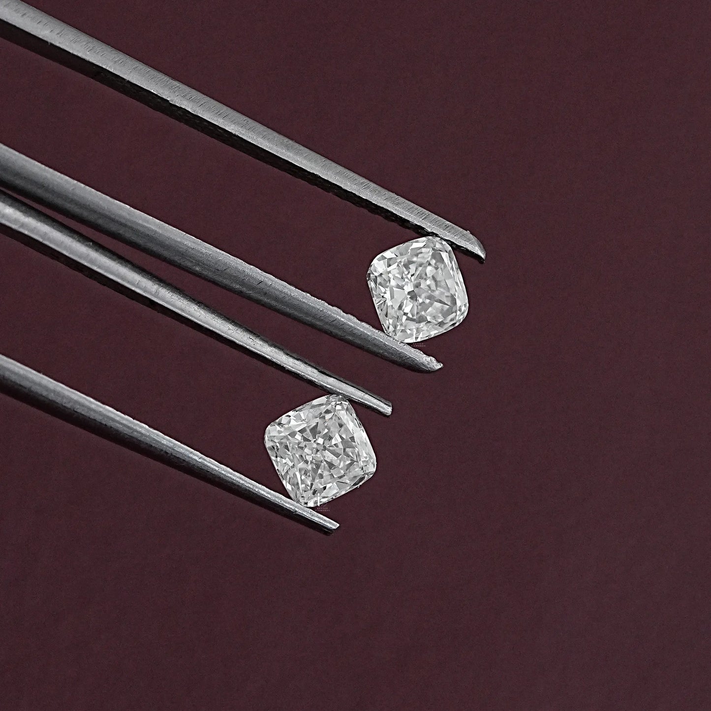 Cushion Cut Lab Diamond  Pair