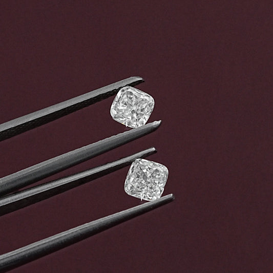 Cushion Cut Lab Diamond  Pair