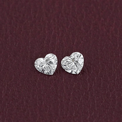 Brilliant Heart Cut Lab Grown Diamond Pair