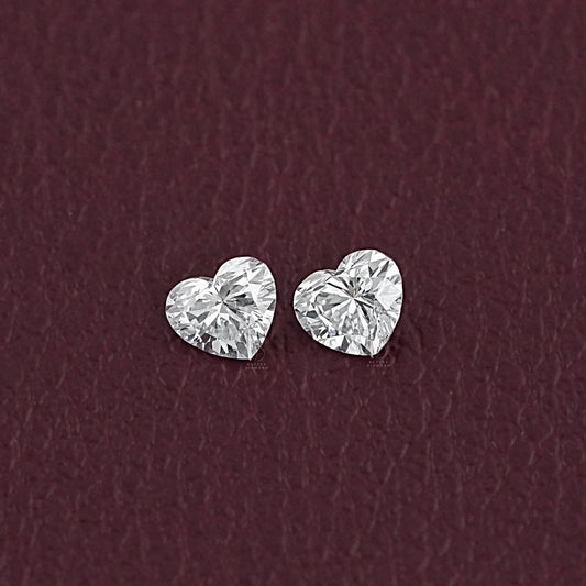 Brilliant Heart Cut Lab Grown Diamond Pair