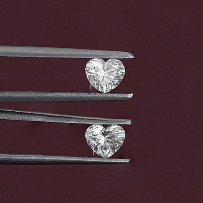 Brilliant Heart Cut Lab Grown Diamond Pair