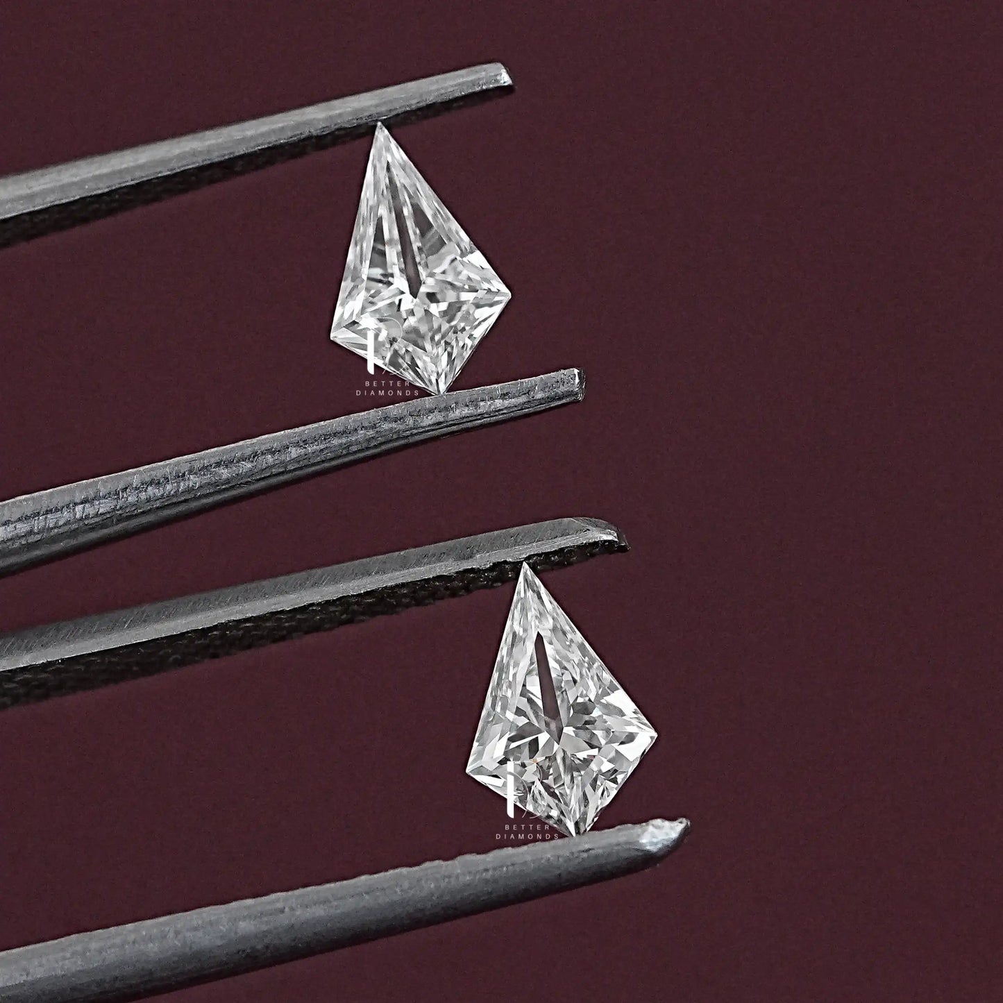 Kite Shape Lab Diamond  Matching Pair