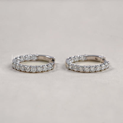 Round Lab Grown Diamond Hoop Earrings