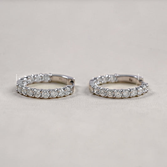 Round Lab Grown Diamond Hoop Earrings