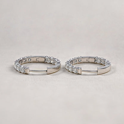 Round Lab Grown Diamond Hoop Earrings
