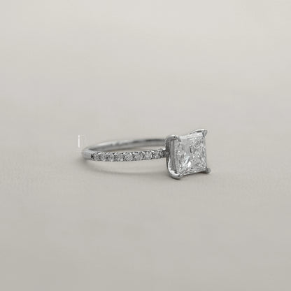 Princess Cut Lab Grown Diamond Solitaire Ring