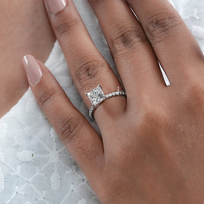 Princess Cut Lab Grown Diamond Solitaire Ring