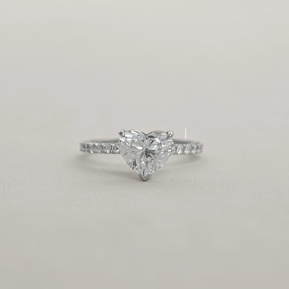 Heart Cut Lab Grown Diamond Solitaire Ring