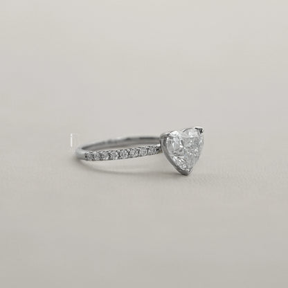 Heart Cut Lab Grown Diamond Solitaire Ring