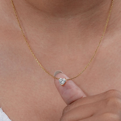 Heart Cut Lab Grown Diamond Pendant