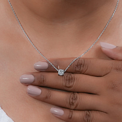 Cushion Cut Lab Grown Diamond Pendant