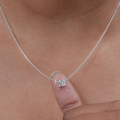 Asscher Cut Lab Grown Diamond Pendant