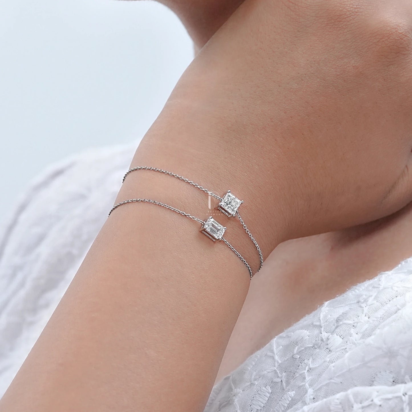 Single Solitaire Lab Diamond Chain Bracelet